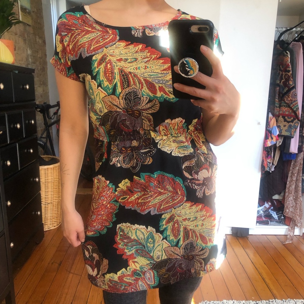 Vintage floral mini dress